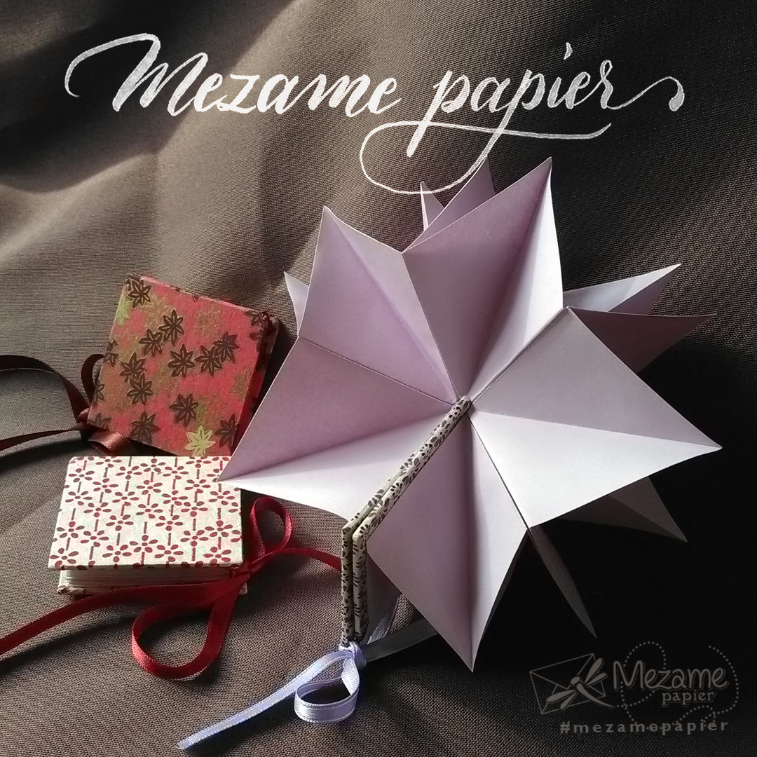 Carnet étoile origami violet