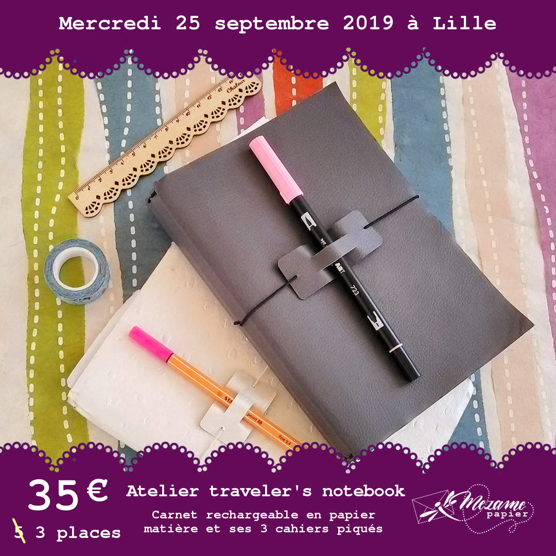 Atelier reliure à Lille le 25 septembre 2019